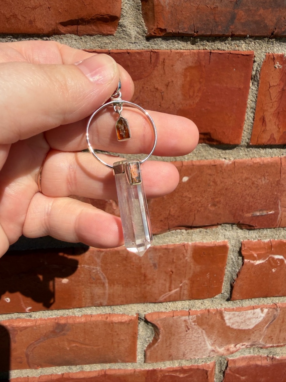 Quartz and Kyanite Pendant